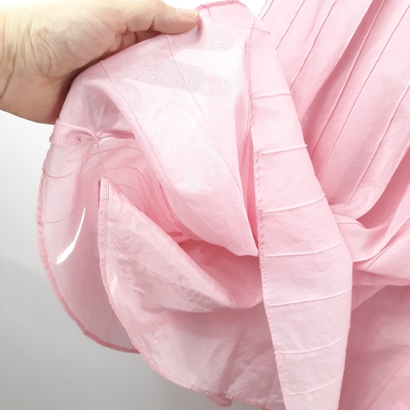 Lauren Ralph Lauren Pink Pleated Skirt Long 12 - Picture 7 of 14